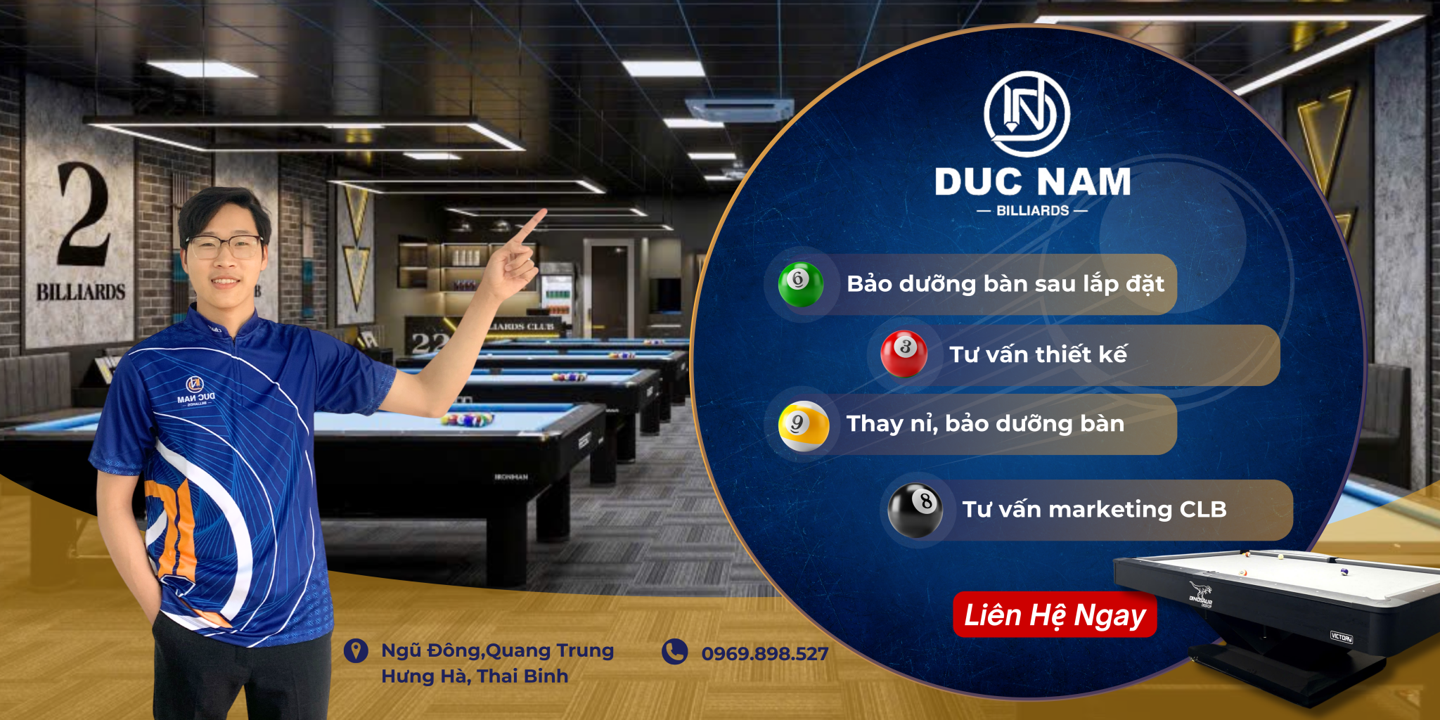 Hỗ trợ dịch vụ bida